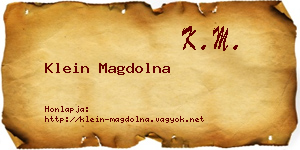 Klein Magdolna névjegykártya