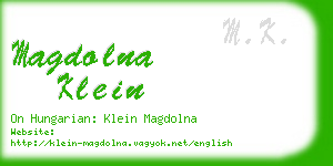 magdolna klein business card